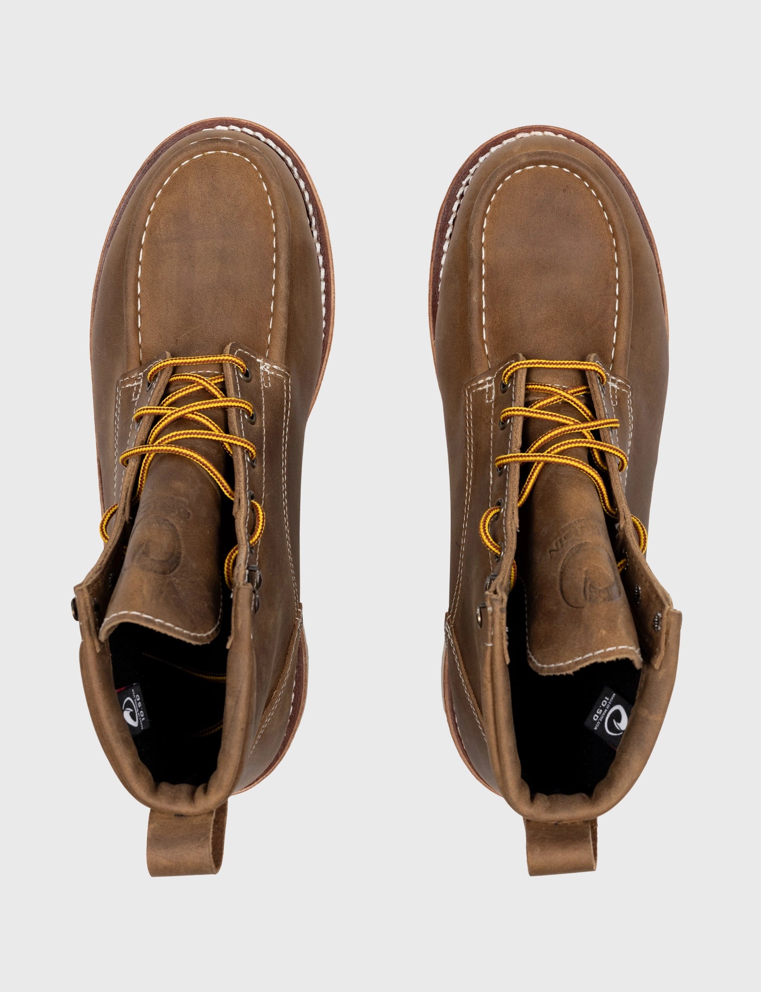 MAINE MOC STEEL TOE BOOT 6 - NATURAL WEDGE SOLE - Image 14