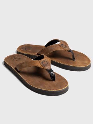 Origin? Built By Freedom? Flop Leather Sandal