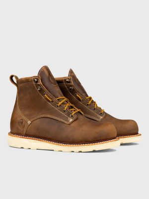THE WILTON 6 GOODYEAR WELTED BOOT - NATURAL WEDGE SOLE