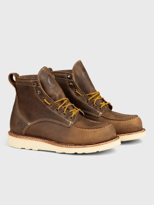 MAINE MOC TOE BOOT - NATURAL WEDGE SOLE - GRADED QUALITY